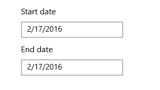 DatePicker displayed the date in short format