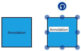 UWP SfDiagram showing edit the nodes of annotation