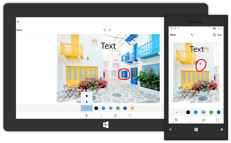 Annotate path on an image in UWP ImageEditor