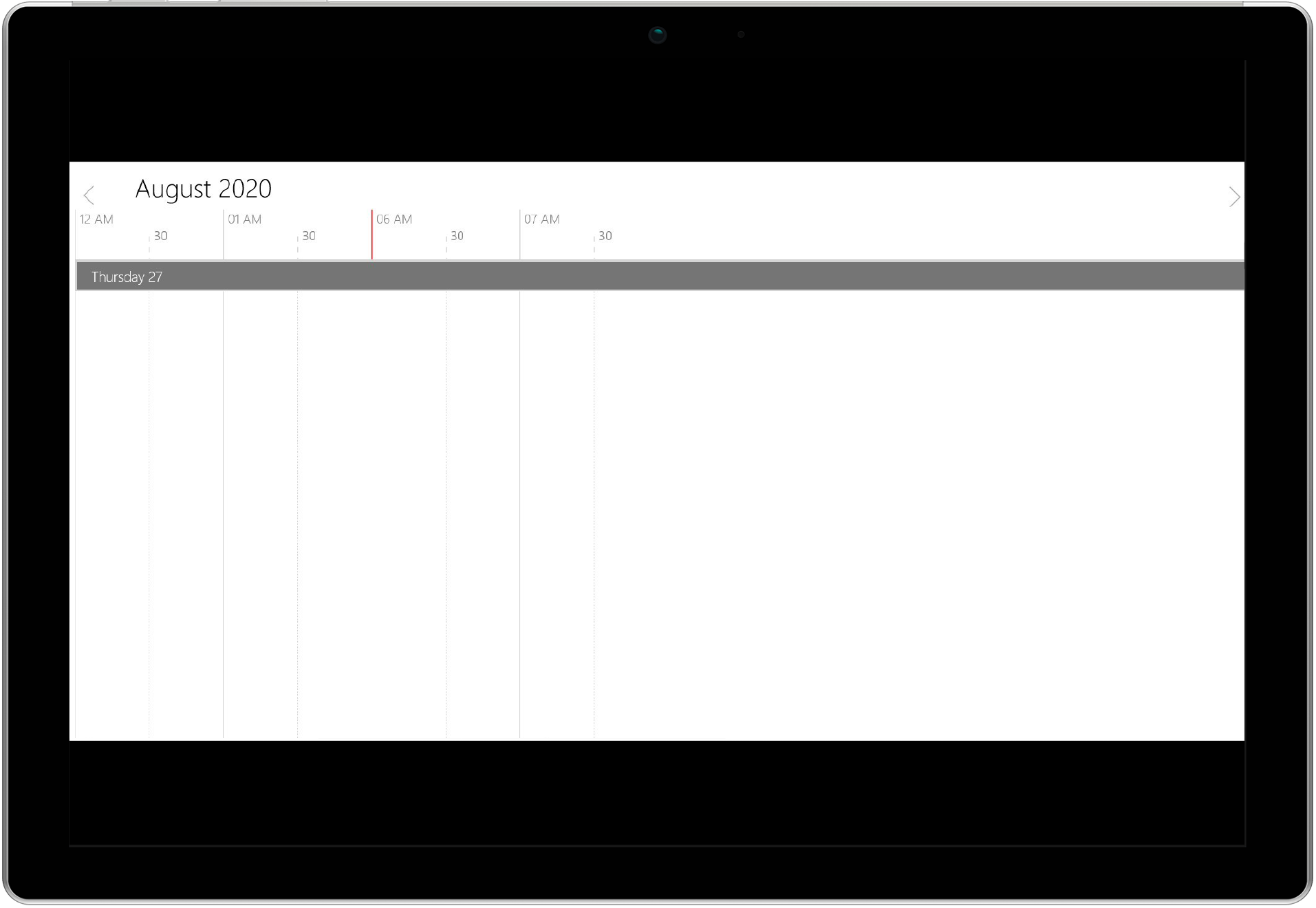 CollapsedHours UWP TimeLineView