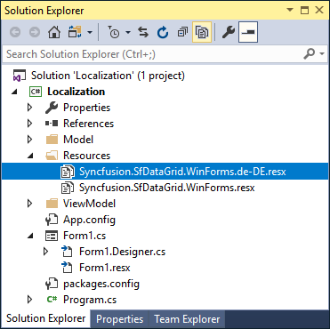 Windows Forms Localization using .resx file