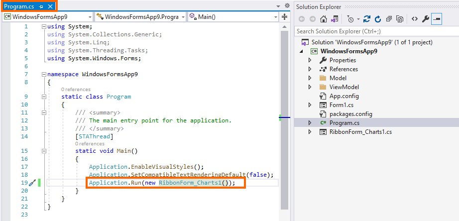 Syncfusion WinForms Item template Gallery