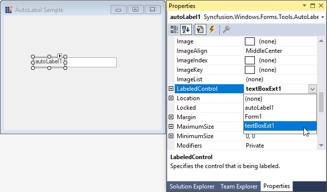 Windows Forms AutoLabel showing add the labeled control