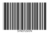 Barcode control rendering one dimensional bar code