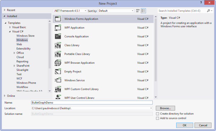 Windows Forms BulletGraph Getting-Started Image1
