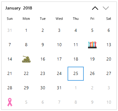 Overview of SfCalendar