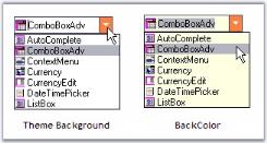 Background settings in WindowsForms ComboBox
