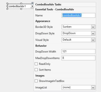 Configuring ComboBox in WindowsForms