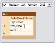 DateTimePicker calendar