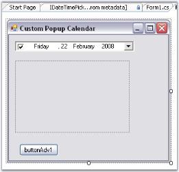 Drag a date time picker and popup control