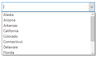 Drop-Down size as fixed