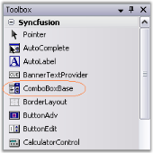 Drag and Drop ComboBoxBase control from the Toolbox 