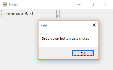 Drop down button gets clicked