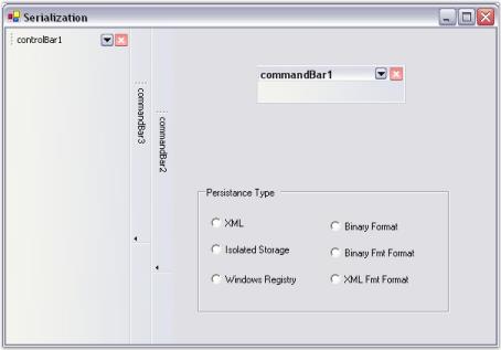 The items selectd in command bar