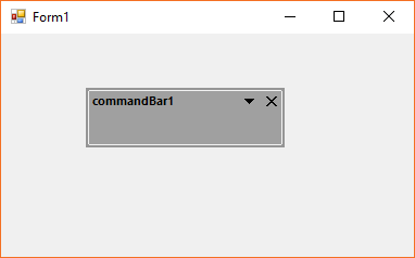 Command bar applied with default theme