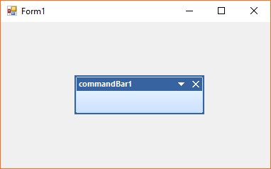 Command bar applied with office 2007 blue theme