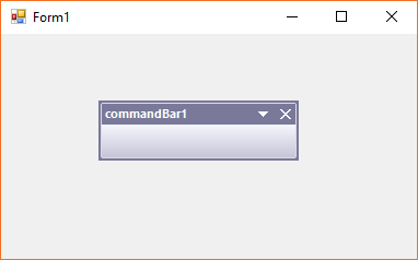 Command bar applied with office 2007 silver theme