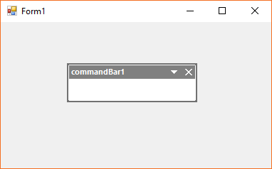 Command bar applied with office 2010 black theme