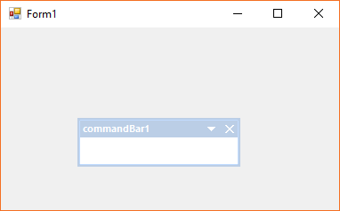 Command bar applied with office 2010 blue theme