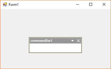 Command bar applied with office 2010 silver theme