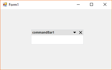 Command bar applied with Office 2016 colorful
