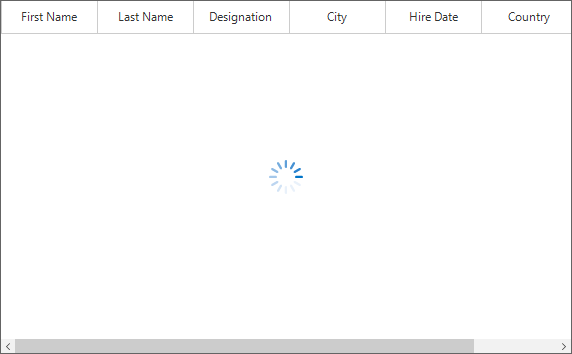 Windows form datagrid showing busy indicator