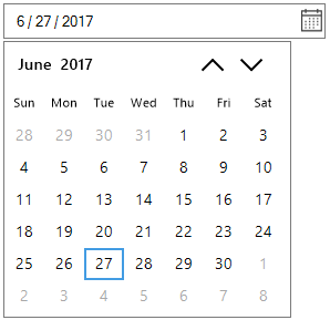 Customize drop-down calendar appearance
