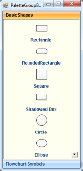 Palette group bar through code in WindowsForms Diagram