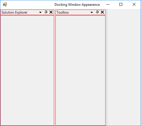 Dock windows with red border in DockingManager