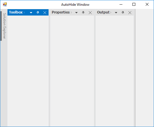Autohide dock windows to sides relative to container
