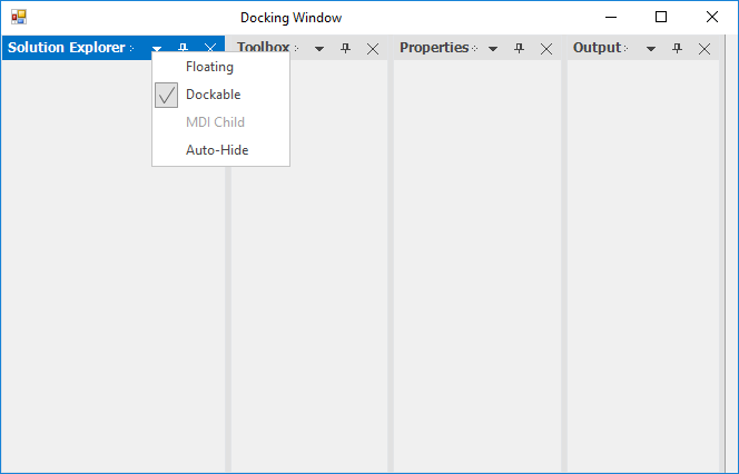 Removed specific default menu item from context menu in Dock window