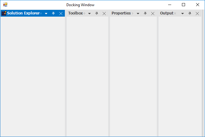 Add icons in header of Dock window