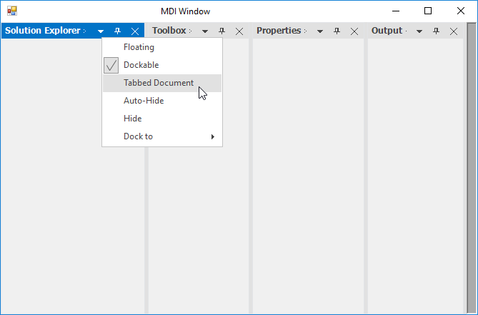 Option to create tabbed documents in DockingManager
