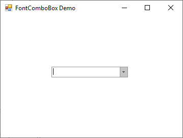 Default initialization of WF FontComboBox control