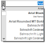 Change the control layout position in WF FontComboBox