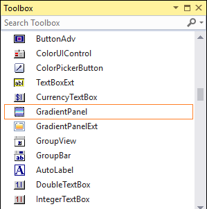 Windows Forms GradientPanel drag and drop from toolbox