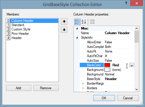 Edit base styles in BaseStyles Editor