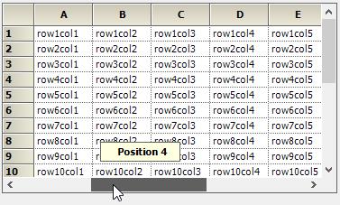 Windows forms grid displays scroll tips at dragging horizontal scrollbar