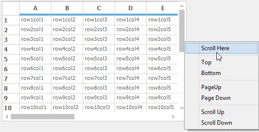 Windows forms grid displays scrollbar context menu