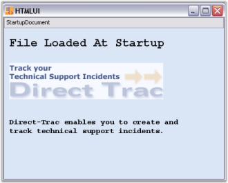 Startup document loaded in HTMLUIControl