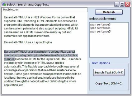 HTMLUIControl supports text selection