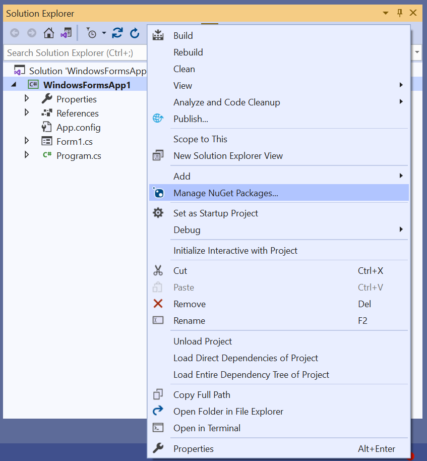 Install Syncfusion Windows Forms NuGet packages - Syncfusion