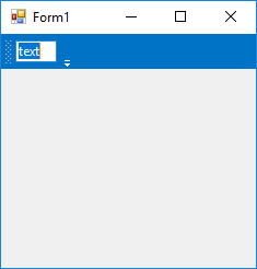 Form with TextBoxBarItem