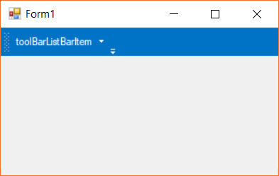 Form with ToolBarListBarItem