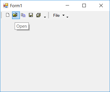 Menu control is applied with default theme