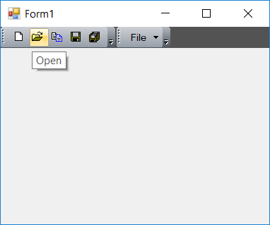 Menu control is applied with Office 2007 black theme
