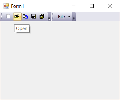Menu control is applied with Office 2007 silver theme