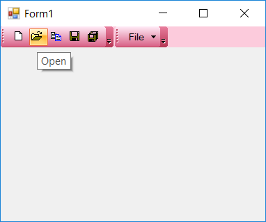 Menu control is applied with Office 2007 managed theme