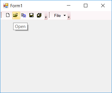 Menu control is applied with Office 2010 managed theme