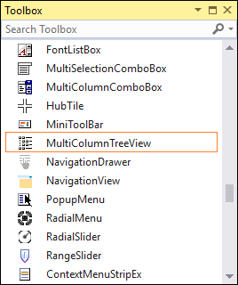 Windows Forms MultiColumnTreeView drag and drop from toolbox